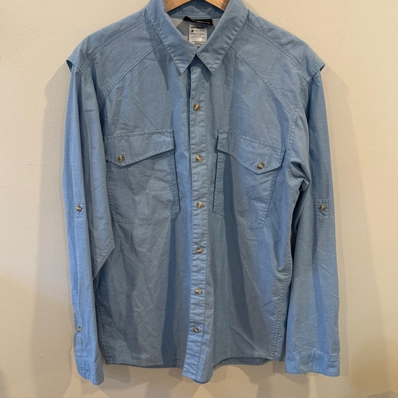 Patagonia Men’s Slick Calm Vented Fishing Shirt Sky Blue Work Wear Size M - Picture 1 of 7